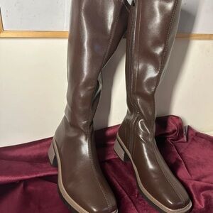 Elegant Brown Over the Knee Women's Boots